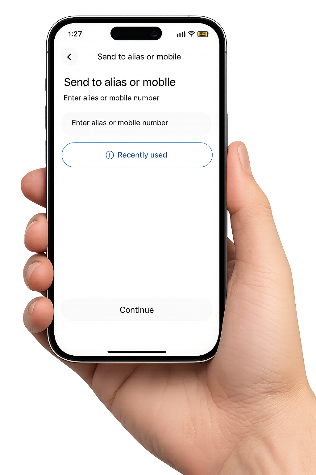 Alias or mobile transfer entry from quick transfer list