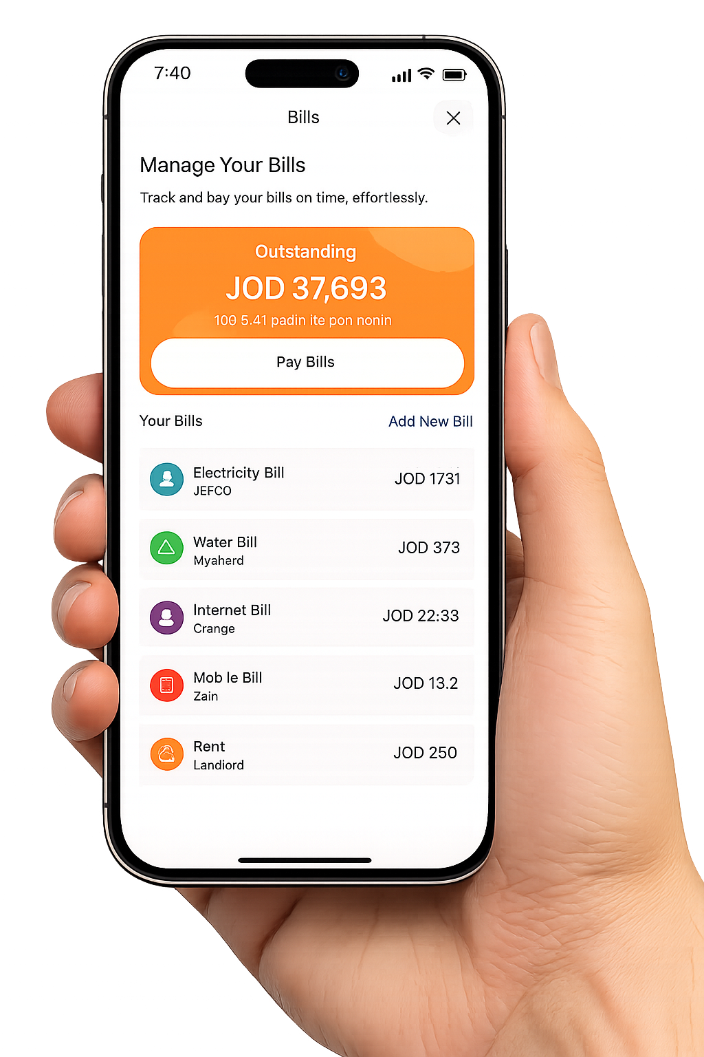 Digital service details screen preview