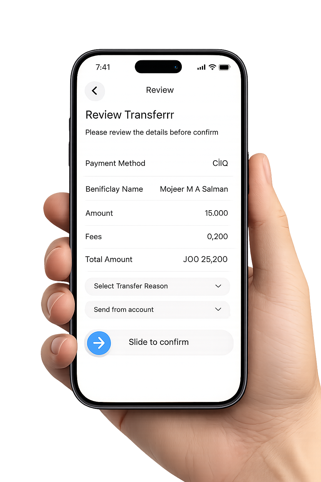 Digital service review screen