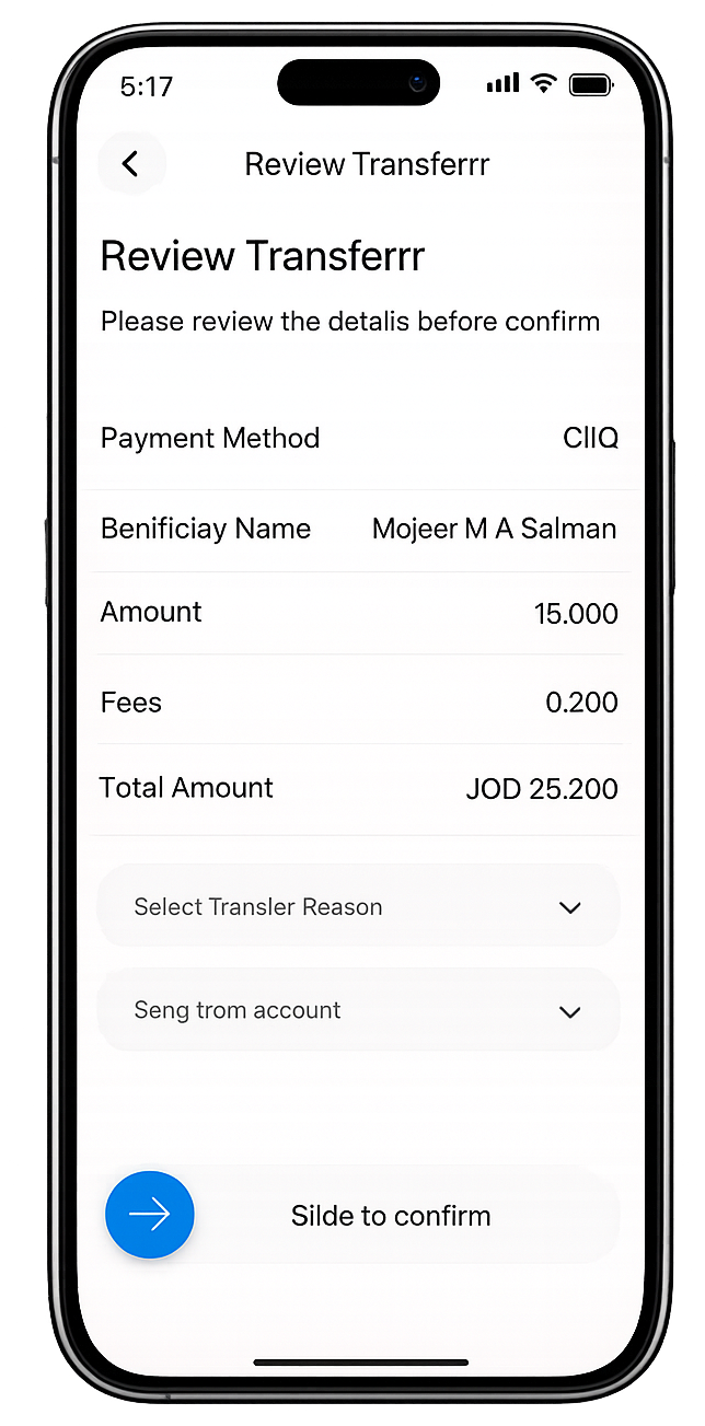 Transfer received preview