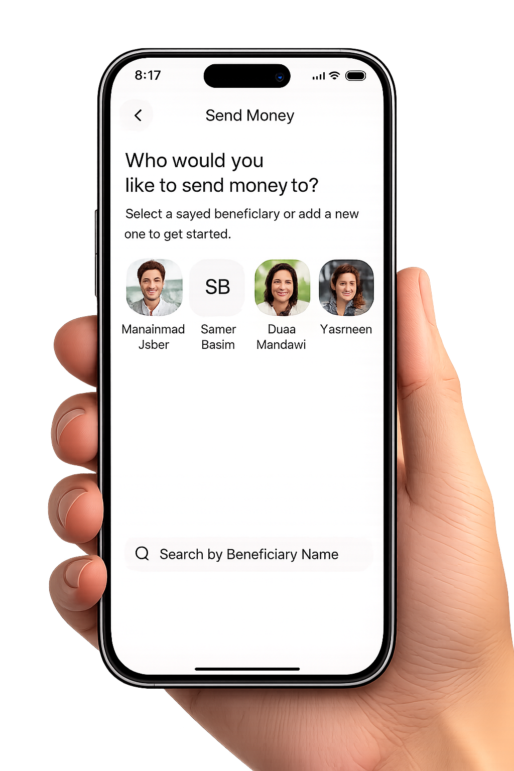 Choose recipient or alias on Walyt dashboard